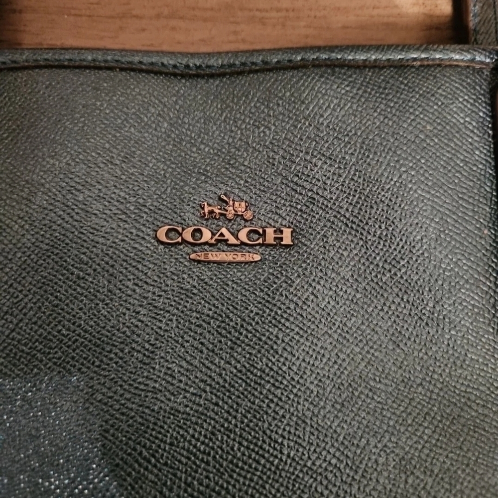 Coach Metallic Blue Tote Bag - Picture 2 of 6